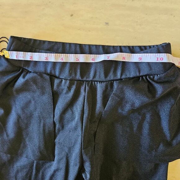 Weissman two piece dance pants with skirt child small NWOT jazz tap black gold - Picture 5 of 6